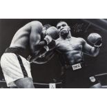 MIKE TYSON SIGNED IN-ACTION ORIGINAL OIL PAINTING