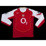 THIERRY HENRY 2004 ARSENAL FC MATCH WORN JERSEY