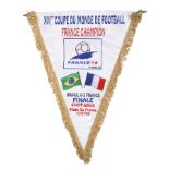 1998 WORLD CUP BRAZIL VS. FRANCE COMMEMORATIVE LIMITED EDITION PENNANT