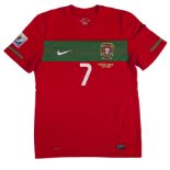 CRISTIANO RONALDO 2010 PORTUGAL NATIONAL TEAM WORLD CUP MATCH ISSUED JERSEY