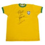 1970 WORLD CUP FINAL GOALSCORERS SIGNED BRAZIL JERSEY