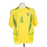 ROBERTO CARLOS 2003 BRAZIL MATCH WORN JERSEY