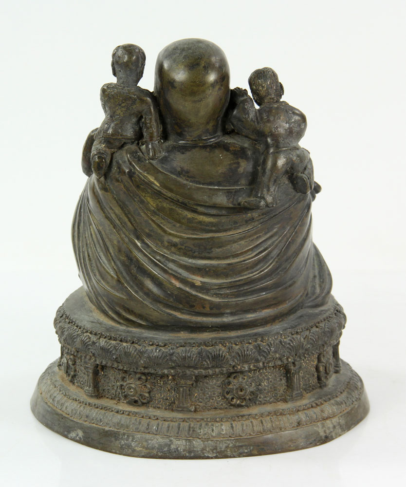19th C. Chinese Bronze Buddha - Image 3 of 7