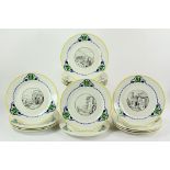 16 French HBCM Dinner Plates