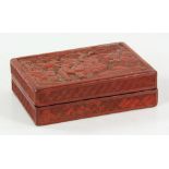 Chinese Cinnabar Covered Box