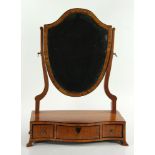 19th C. Satinwood Dressing Table Mirror