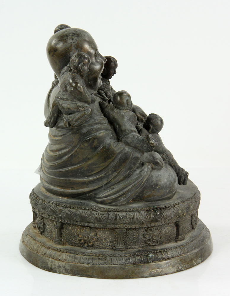 19th C. Chinese Bronze Buddha - Image 2 of 7