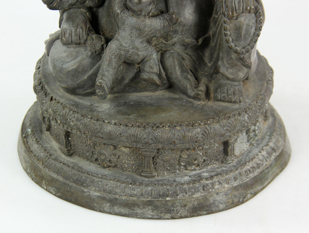 19th C. Chinese Bronze Buddha - Image 5 of 7