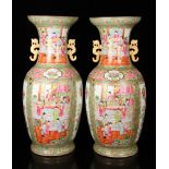 Pr. Chinese Rose Medallion Vases