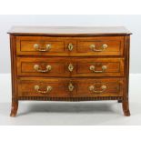 18th C. Italian Carved Three Drawer Commode