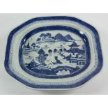 19th C. Chinese Blue and White Porcelain Platter