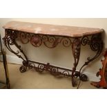 Semi-Antique Wrought Iron Pier Table