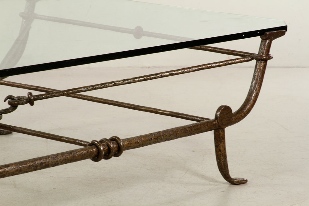 Manner of Giacometti, Wrought Iron Coffee Table - Image 5 of 7