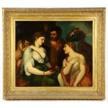 Attr. School of Titian, Venus and Cupid, Oil on Canvas