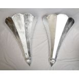 Pr. Silver Leaf Electrified Tin Sconces