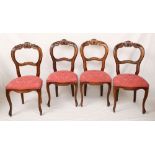 Four Antique Louis Philippe Carved Chairs