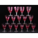 Vintage George Borgfeldt Cranberry Wine Glasses