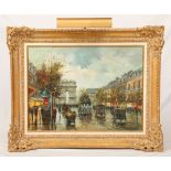 Gaston, Paris Street, Oil on Canvas