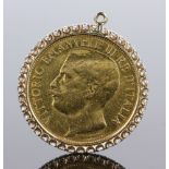 Italian Jeweled Gold Coin