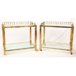 Pr. Mid-Century Modern Classical Brass Tables