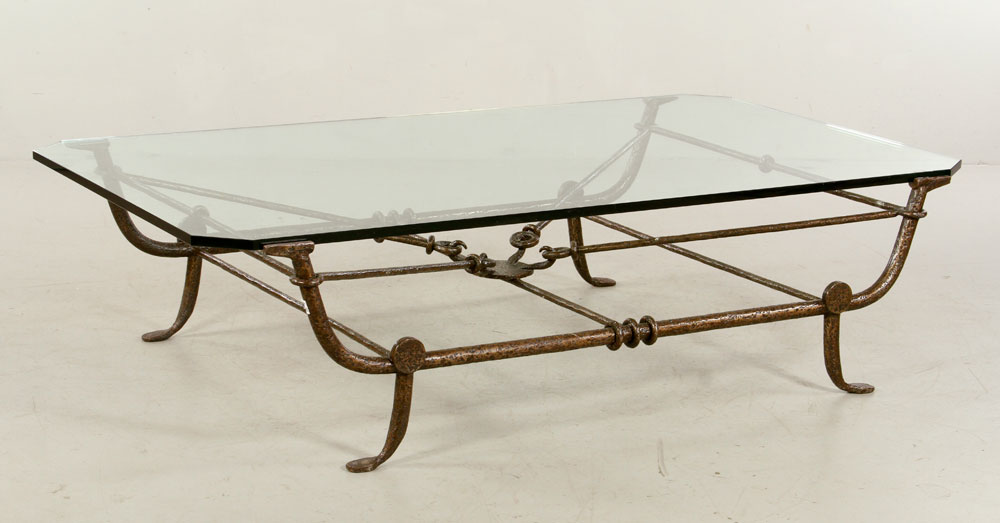 Manner of Giacometti, Wrought Iron Coffee Table - Image 6 of 7