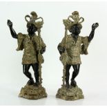 Pr. Bronze Blackamoor Figures