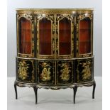 Fine Japanese Serpentine Front China Cabinet