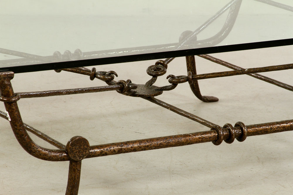 Manner of Giacometti, Wrought Iron Coffee Table - Image 7 of 7