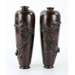 Pr. Japanese Bronze Vases