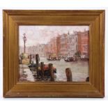 Clark, Venice Canal Scene, Oil on Canvas