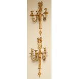 19th C. French Gilt Bronze Sconces