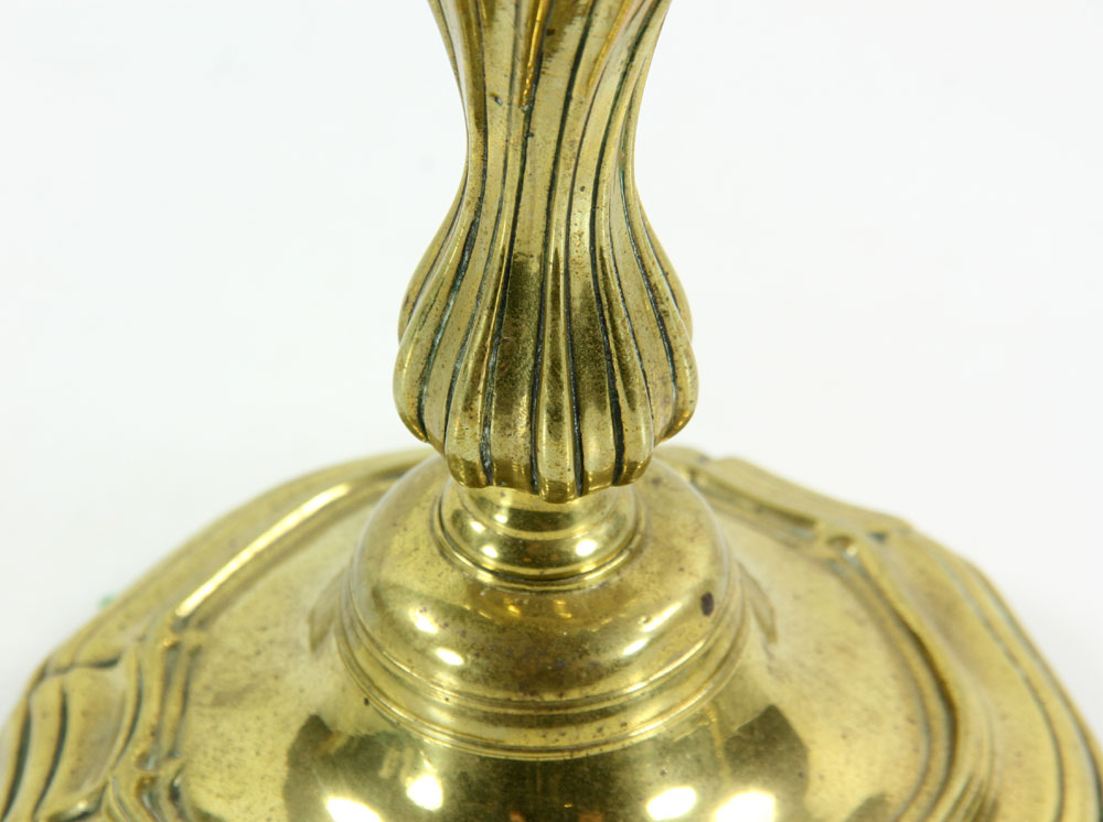 Louis XV Brass Candlesticks - Image 5 of 8