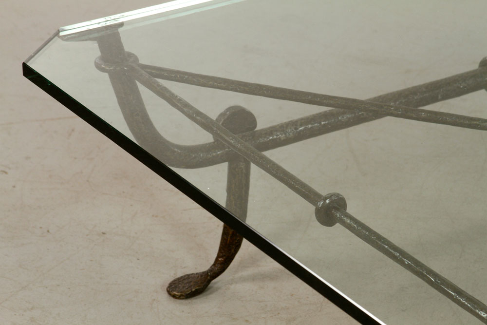 Manner of Giacometti, Wrought Iron Coffee Table - Image 3 of 7