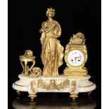 19th C. French Figural Mantel Clock