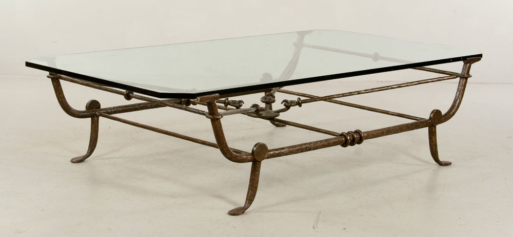 Manner of Giacometti, Wrought Iron Coffee Table - Image 4 of 7