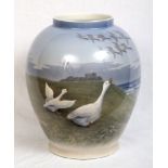 Royal Copenhagen Vase with Ducks and Geese