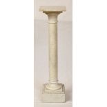 Antique White Marble Pedestal Stand