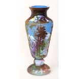 Cameo Glass Vase, Forest Design