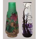 Two Cameo Glass Vases