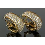 18K Gold and Diamond Earrings