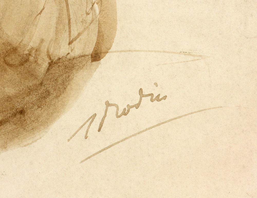 Rodin, "Nude Studies," Watercolor - Bild 7 aus 9