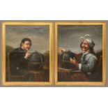 Two 17th C. Italian Portraits of Philosophers, Oil