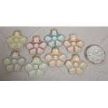 Nine French Porcelain Oyster Plates