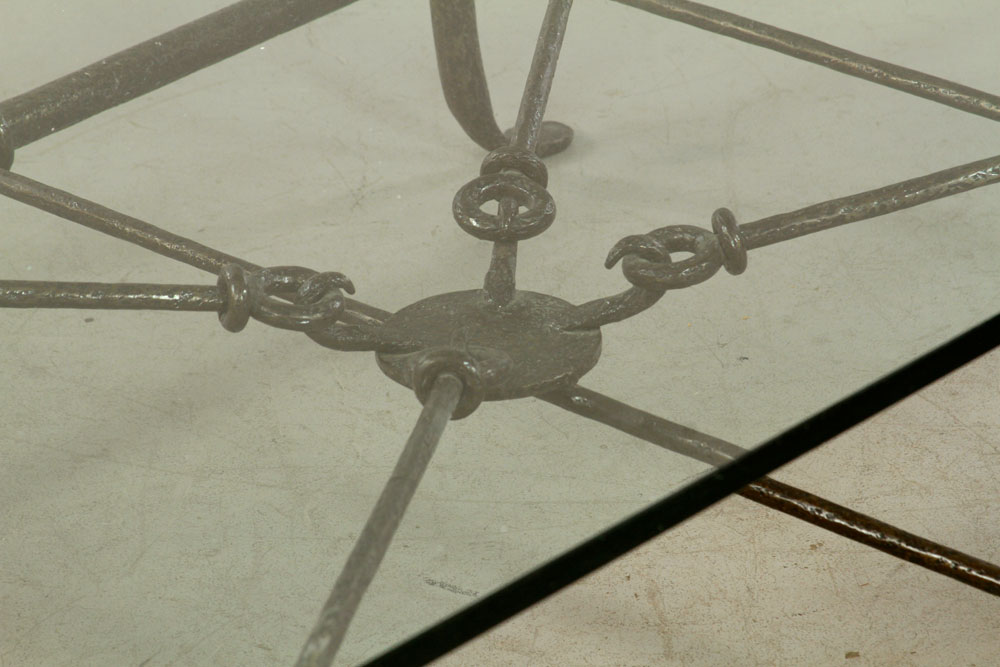 Manner of Giacometti, Wrought Iron Coffee Table - Image 2 of 7