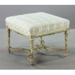 Louis XVI Style Painted Wood Ottoman