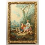 After Boucher, Shepherd and Shepherdess, Oil and Canvas