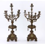 Pr. Continental Bronze Candelabra