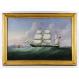 Attr. William York, Ship Portrait, Oil