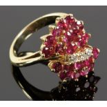 14K Gold, Diamond and Ruby Ring