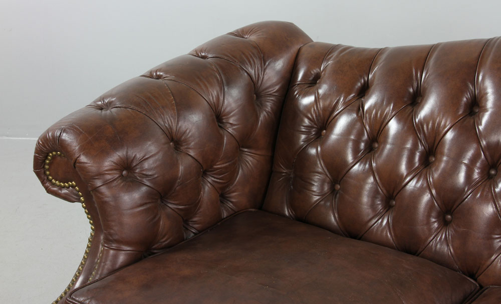 Tufted Leather Sofa - Image 2 of 6